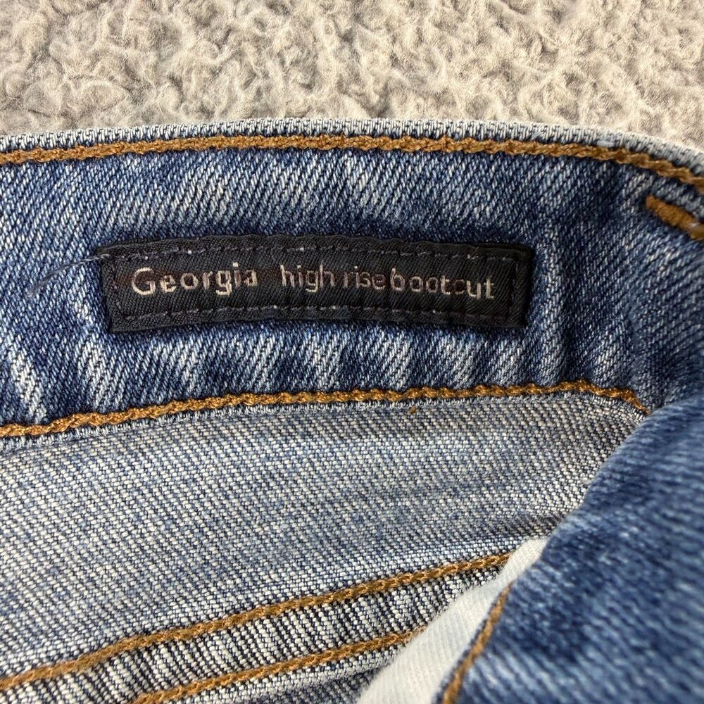 Citizens Of Humanity Georgia High Rise Bootcut Jeans Womens 32 (32x33) Spilt Hem - Picture 5 of 16